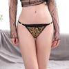 Ropa interior sexy Ekeli con estampado de leopardo para mujer, pantalones de encaje, cintura media-baja, bragas de algodón con perfil para mujer