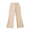 Calça Casual de Perna Larga Estilo Americano Micro Lar Feminina Outono e Inverno 2024 Nova Cintura Alta Solta Afinando Reta Boca de Sino Calças Calças