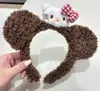 Diadema de Peluche con Orejas de Conejo de Dibujos Animados para Niños, Adorno para la Cabeza Lindo para Tomar Fotos para Niñas, Diadema de Accesorios para el Cabello para Fiestas Navideñas
