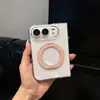 Funda de teléfono con soporte magnético plegable 18D para iPhone Duo, Funda protectora transparente de cobertura total para Apple 18D