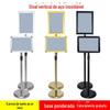 Aço inoxidável a4 sinal vertical exibir sinal de sinalização vertical Billboard sinal de água display stand a3 guia do hotel sinal de aterrissagem