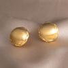 Aretes Geométricos Redondos Franceses de Metal Mate con Dibujo de Alambre para Mujer Nuevos Aretes Simples Estilo Frío Moda Aretes de Alta Gama