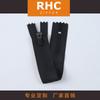 Zíper de Nylon Não. 3 Nylon Reverse Wear Borracha Preta Mola Cabeça Cauda Fechada Zipper Calça Bolsa Flap Bolso Calças Roupas Zipper Atacado