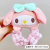 Doce desenho animado Sanrio série boneca xadrez anel de cabelo bola japonesa cabeça intestino grosso anel menina coração corda de cabelo acessórios para cabelo