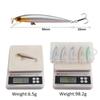 Señuelo Luya Minnow Sumergible Plástico Señuelo Duro 9Cm6.5G En Caja Señuelo Falso Boca Cocida Señuelo Rayado Blanco Equipo de Pesca
