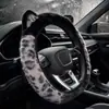 Funda de volante de felpa transfronteriza para coche, pelo sintético de visón, simple y cálida para otoño e invierno, calentador de manos anticongelante de invierno, cubierta de agarre suave