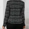 2025 Exportación Transfronteriza Amazon Aliexpress Ropa Europea y Americana Moda Sencilla Estampado Cuadros Chaqueta de Traje Ajustada