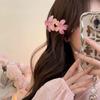 Pinza para el cabello de flor degradada rosa para mujer, clip de pico de pato para flequillo lateral, tiara dulce y linda, pinza para cabello suelto