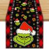 Popular Personaje de Película Navideña de Amazon Grinch Camino de Mesa Personalizado, Sala de Estar Cocina Mesa de Café Mantel Aislamiento Térmico