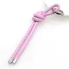 Llavero de Coche Colgante Tejido de Cuero DIY Creativo Cuerda de Muñeca Colgante para Llavero de Coche Colgante para Bolso