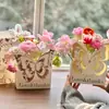 Caixa de Flores para o Dia do Professor, Caixa de Arranjo Floral de Natal, Caixa de Flores com Borboletas, Bolsa para Buquê de Rosas, Caixa para Arranjo de Flores DIY, Bolsa Tote para Flores