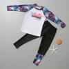 Traje de Baño para Niñas Traje de Baño Dividido para Niñas Medianas y Grandes Traje Protector Solar de Secado Rápido de Manga Larga Pantalones Traje de Baño para Playa de Aguas Termales