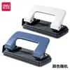 Perforadora de Doble Agujero Deli 0101 Máquina Perforadora de Escritorio Máquina Encuadernadora para Cuadernos de Hojas Sueltas Perforadora Manual de Dos Agujeros