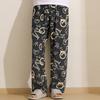 Pantalones de pijama de algodón y seda nuevos para hombre de verano, Pantalones caseros de algodón artificial de talla grande, Adecuados para primavera y otoño, Se pueden usar fuera, Pantalones Kung Fu rectos holgados
