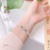 Ping An Joy 999 Prata de Lei Corda Tecida Pulseira Marca Ruyi Contas de Transferência Tecida à Mão Cordão de Mão Corda de Mão Presente Tanabata