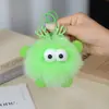 Llavero creativo de zorro de pelo con ojos grandes, charm para coche o mochila, pequeño elfo lindo, regalo de cumpleaños