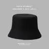 Sombrero de Cubo Versátil de Moda Estilo Japonés para Primavera y Otoño Versión Coreana Casual Sombrero de Sol con Protección Facial Sombrero de Pescador Negro para Mujer