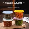 Tazón de Vidrio Grado Alimenticio Mini Recipiente de Vidrio Portátil Mini Tazón para Pepinillos Venta al Por Mayor Frasco Sellado para Pepinillos con Tapa