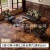 Sillón de sofá de tela, madera maciza, individual, doble, de tres plazas, para sala de estar, casa de huéspedes, habitación de hotel, apartamento, casa de alquiler, estilo vintage