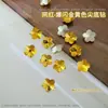 Decoraciones de Uñas de Arte de Uñas Doradas Amarillas de Lujo con Parte Trasera Puntiaguda, Brillantes Caramelos de Hielo, Huevo de Paloma, Mariposa, Corazón, Forma Irregular, Pedrería para Uñas