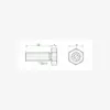 PAX01-M8 M10 M12-L5 L10 L15 Parafuso Sextavado Externo com Furo Passante Rosca Fina Parafuso de Ajuste Oco