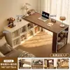 Escritorio de Esquina de Madera Maciza Tocador de Dormitorio Armario Mesa Integrada Banco de Trabajo Mesa de Estudio en Casa Mesa de Esquina para Computadora