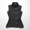 Chaleco de Mezclilla para Mujer de Verano Transfronterizo Europeo y Americano Nuevo Diseño Retro Estilo Chino de un Solo Botón Cuello Alto Dulce y Fresco Venta al por Mayor