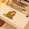 Alfombrilla de ratón calefactable de color crema, calentador de escritorio extragrande, diseño elegante para chicas, adecuada para escritorios de computadora de oficina, proporciona calor para las manos en invierno