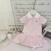 Série Qixiaoqisen Vestido Regata de Verão Novo para Bebê Menina Saia de Gangue Floral Xadrez Saia Bolo Tendência Atacado