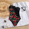 Traje de baño de una pieza tipo bandeau sin tirantes para mujer 2026 Nuevo estilo Volantes Triángulo Inferior Estampado Retro Aliexpress