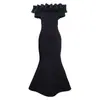 D552 Ropa de Mujer Transfronteriza Europea y Americana 2025 Amazon Verano Hombros Descubiertos Sexy Sirena Vestido Largo Vestido Africano