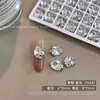 Arte de Uñas K9 sin Base con Brillantes Pedrería Blanca de Lujo, Pedrería Versátil Grande en Forma de Diamante Cuadrado para Uñas