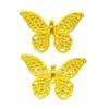 Pieza de flor de joyería de hierro DIY 32 * 22 mm pieza de flor de mariposa hueca decoración mariposa dorada pequeña