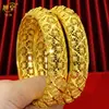 Pulsera de Aleación Chapada en Oro de Venta Caliente Novia de Dubái India Lujo Ligero para Mujer Boda Oro Arena Pulsera Joyería Al por Mayor