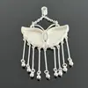 Joyería de Estilo Étnico Hecha a Mano Plata Miao Pulsera DIY Accesorios Base de Montaje Montura Vacía Pieza Bordada Mariposa Pequeña Accesorios de Plata Miao DIY