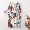 Ebay transfronterizo deseo OL temperamento falda lápiz estampado digital para mujer falda falda falda de cadera generación pelo