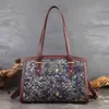 Producto Nuevo de Comercio Exterior 2026: Bolsa Boston Grande de Gran Capacidad para Madres de Mediana Edad, Bolso de Hombro/Axila Bordado a Mano para Mujer