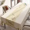 Nova Toalha de Mesa Zen Estilo Chinês, Sem Lavagem, Impermeável, à Prova de Óleo, Resistente ao Calor, Capa de Mesa de Jantar de Madeira Sólida em PVC, Tapete para Mesa de Centro de Sala de Estar