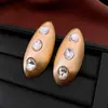 Estilo Lujo Accesible Europeo y Americano Pendientes Dorados de Círculo Grande Completamente Incrustados de Diamantes Pendientes de Moda Elegantes Tendencia Diseño de Pendientes de Nicho para Mujer