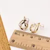 Brincos femininos de ouro 14k cor dourada, com zircônia em formato de gota e pérolas duplas, acessórios S925 de prata, DIY, temperamento