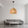 Lámpara colgante de bola de fieltro color crema con hilo de algodón estilo francés para sala de estar, comedor, dormitorio principal, estudio, luminaria de estilo bohemio