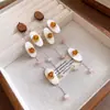 2026 Novos Brincos de Franja de Cristal Estilo Étnico Boêmio Brincos de Tarraxa Personalidade Exagerada Brincos de Luxo para Mulheres