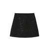 [Oufan] Estilo Chanel Roupa Privada para Reunião Anual Saia Brilhante com Lantejoulas Feminina Cintura Alta Modeladora Saia Lápis 9685