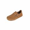 Sapatos Birkenneth super macios e explosivos de celebridades da Internet 2024, confortáveis, salto baixo, aumento de altura, soltos, bico redondo, couro de vaca fosco, camurça, camada única