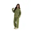 Ropa de casa para mujer estilo coreano de hilo floral multicolor, pijamas semi-terciopelo, disponibles en stock, se pueden usar para salir, con un tacto de alta gama para otoño e invierno