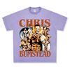 Camiseta Estampada de Manga Curta Chris Bumstead Bodybuilder Americano Transfronteiriça Lavagem Vintage Pesada Solta Ins