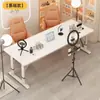 Mesa de Computador com Itens para Transmissão ao Vivo, Estação de Trabalho para Transmissão ao Vivo, Mesa de Computador Móvel, Mesa de Escritório Giratória, Mesa de Escritório Simples