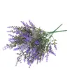 5 garfos lã flocagem pés lavanda folhas pontiagudas espiga flor artificial transfronteiriça estilo pastoral Decoração Engenharia paisagem
