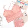 Camisola de encaje para mujer, ropa exterior de verano, pecho envuelto, ropa interior con almohadilla para el pecho, ropa interior de belleza, espalda sexy, top de tubo, sujetador francés