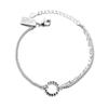Anillo de Moda de Gato Antiguo Ning Pulsera para Novia para Mujer Estilo Coreano Simple Personalidad Estudiante Estilo Frío Geométrico Doble Capa